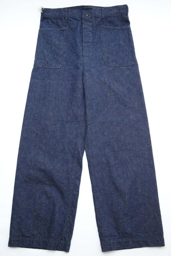  오어슬로우 데님 팬츠 Orslow Us 네이비 사이드 솔기 없는  원워시