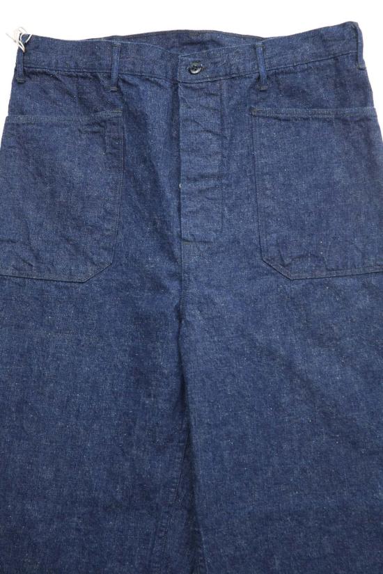  오어슬로우 데님 팬츠 Orslow Us 네이비 사이드 솔기 없는  원워시 - ORSLOW