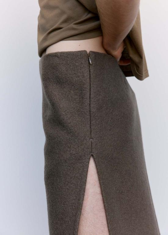  리에르 롱 스커트 펠트 울 워커 스커트 카스토로 - RIER