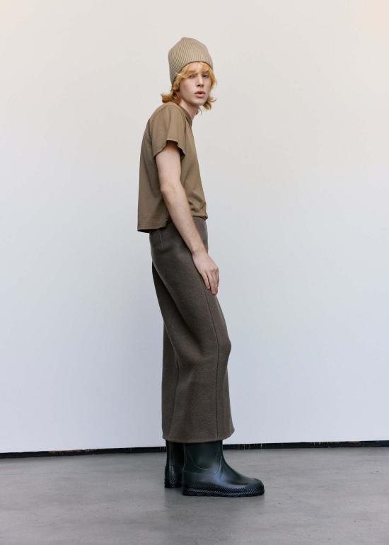  리에르 롱 스커트 펠트 울 워커 스커트 카스토로 - RIER