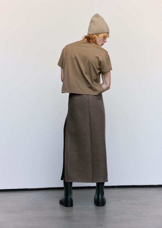  리에르 롱 스커트 펠트 울 워커 스커트 카스토로 - RIER