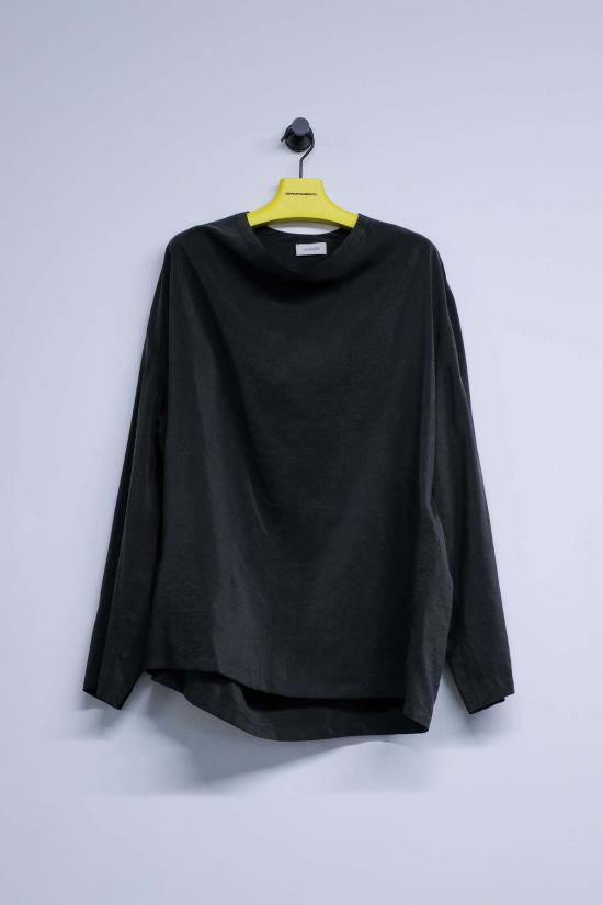  르메르 긴팔 티셔츠 드라이실크 라이트 바레즈 다크 에스프레소 - LEMAIRE