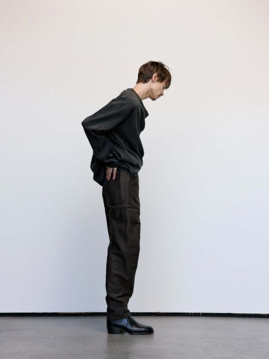  르메르 긴팔 티셔츠 드라이실크 라이트 바레즈 다크 에스프레소 - LEMAIRE