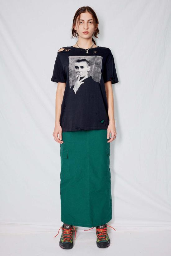  어셈블리 뉴욕 반팔 티셔츠 디스트레스드 블랙 시네이드 티셔츠 - ASSEMBLY NEW YORK