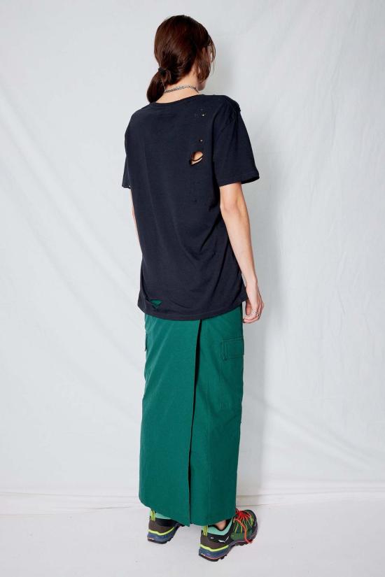  어셈블리 뉴욕 반팔 티셔츠 디스트레스드 블랙 시네이드 티셔츠 - ASSEMBLY NEW YORK