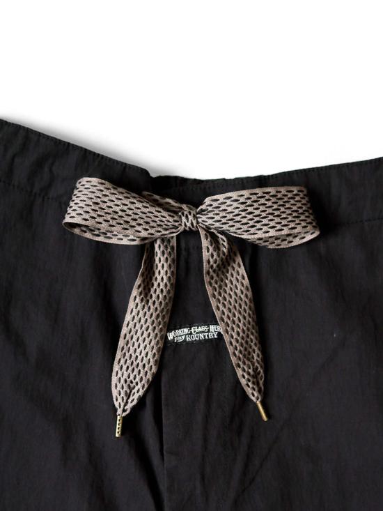  캐피탈 스트레이트 팬츠 Kapital Rip Stop Nouvelle 셔틀 팬츠 블랙/오렌지 - KAPITAL