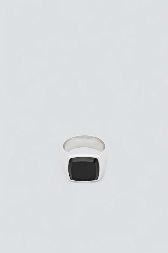  톰우드 반지 쿠션링 실버/블랙 오닉스 - TOM WOOD