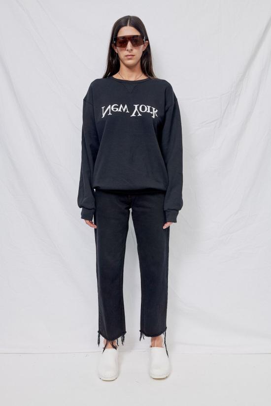  어셈블리 뉴욕 스웨터 로고 스웨트셔츠 블랙 - ASSEMBLY NEW YORK
