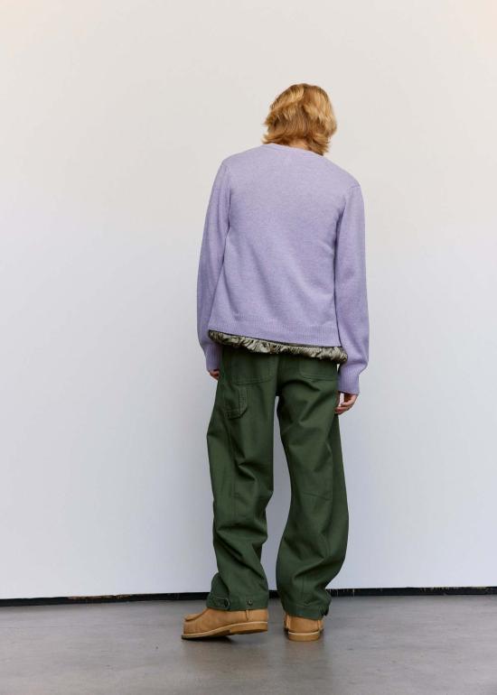  JW앤더슨 가디건 JW 앤더슨 새틴 라이닝 카디건 라벤더 - JW ANDERSON