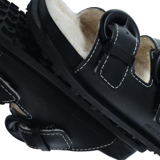  마린세르 부츠 Marine Serre 베지터블 태닝 슬라이드  블랙 - MARINE SERRE