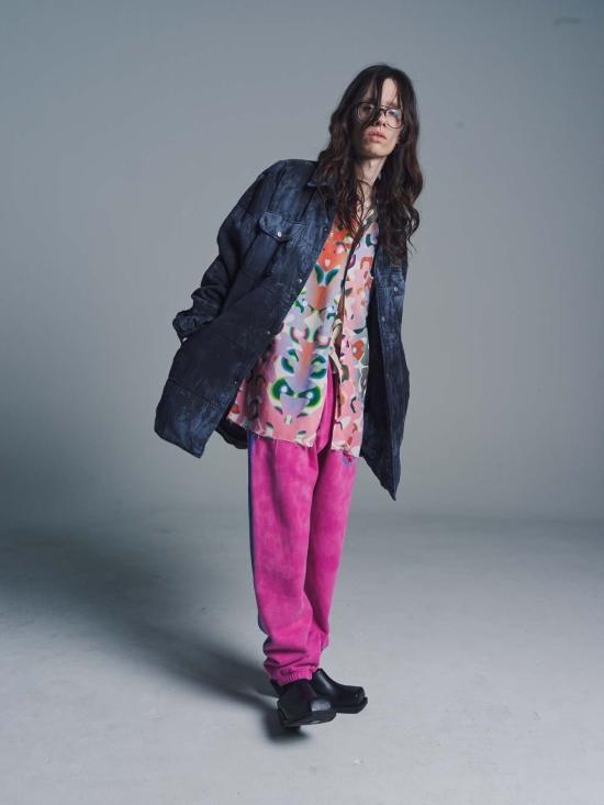  로스트 데이즈 / 남성 핑크 옴브레 스웻 팬츠 BPG - LOST DAZE