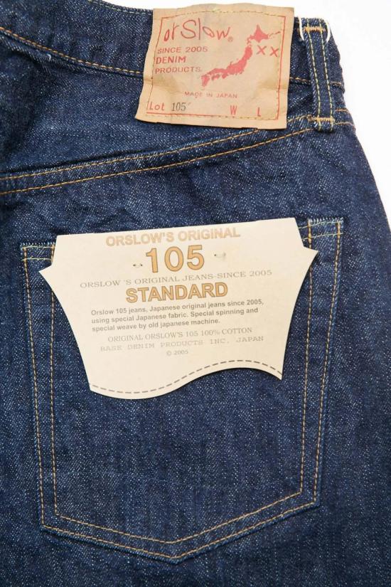  오어슬로우 데님 팬츠 Or Slow 105 Standard Fit Jean 원워시 - ORSLOW