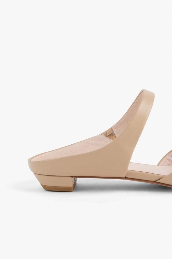  인텐셔널리 블랭크 뮬/슬리퍼 "의도적으로." 루르드 슬립온 뮬 클레이/블랙/크림 - INTENTIONALLY BLANK