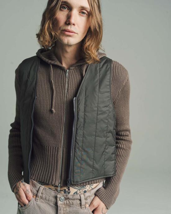  아워레가시 자켓 Our Legacy Aero Nylon Quilt Liner 조끼 산화 그레이 - OUR LEGACY