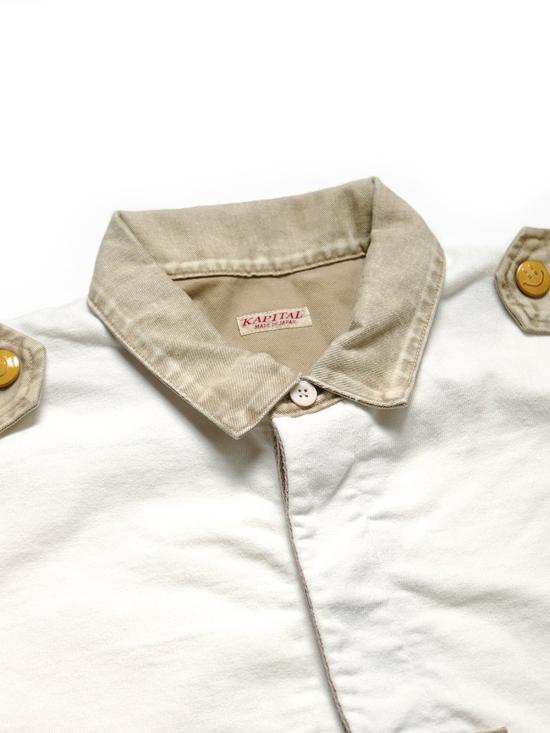  캐피탈 긴팔 티셔츠 Kapital 16 Tianzhu Seagull 럭비 셔츠 화이트 - KAPITAL