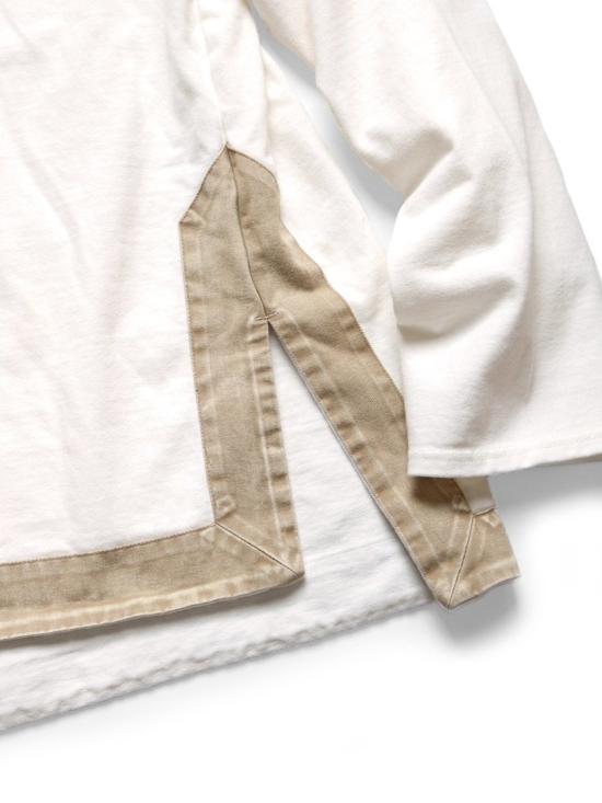  캐피탈 긴팔 티셔츠 Kapital 16 Tianzhu Seagull 럭비 셔츠 화이트 - KAPITAL