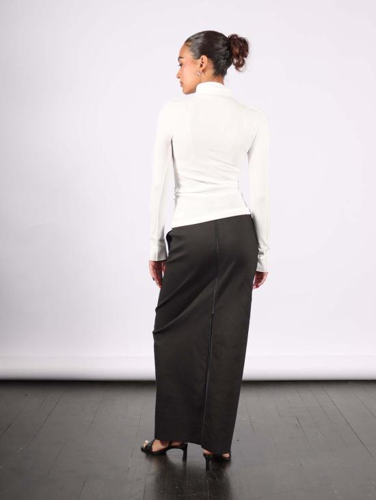  이세이 미야케 터틀넥 코튼 바게트 화이트 - ISSEY MIYAKE