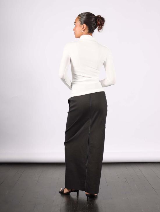  이세이 미야케 터틀넥 코튼 바게트 화이트 - ISSEY MIYAKE