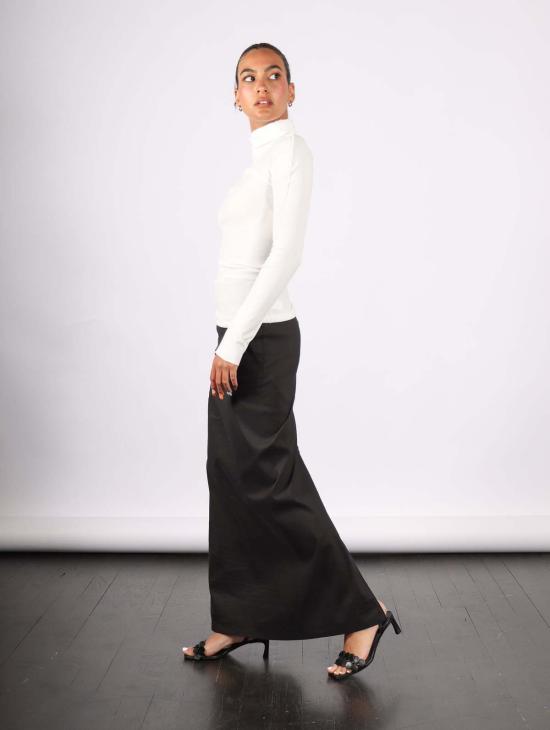  이세이 미야케 터틀넥 코튼 바게트 화이트 - ISSEY MIYAKE