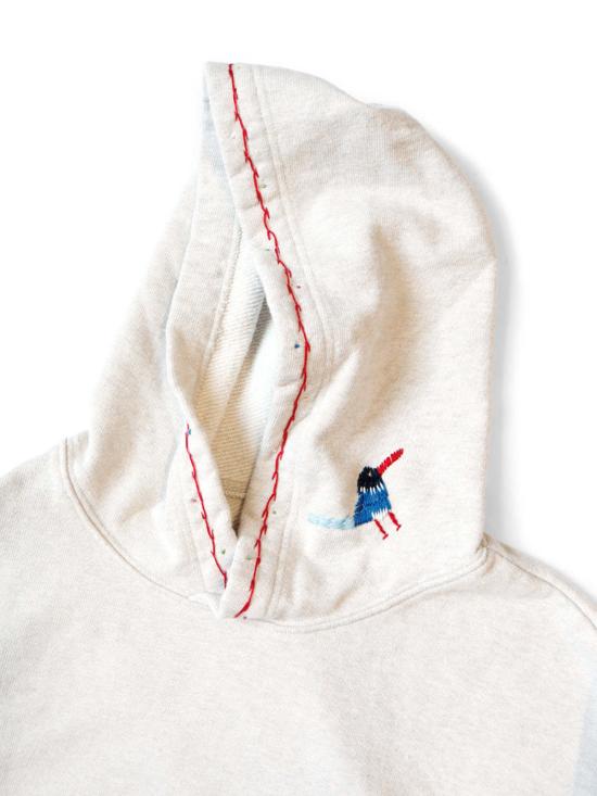  캐피탈 후드 티셔츠 Kapital 탑 Swt 니트 후디 까치 내추럴 - KAPITAL