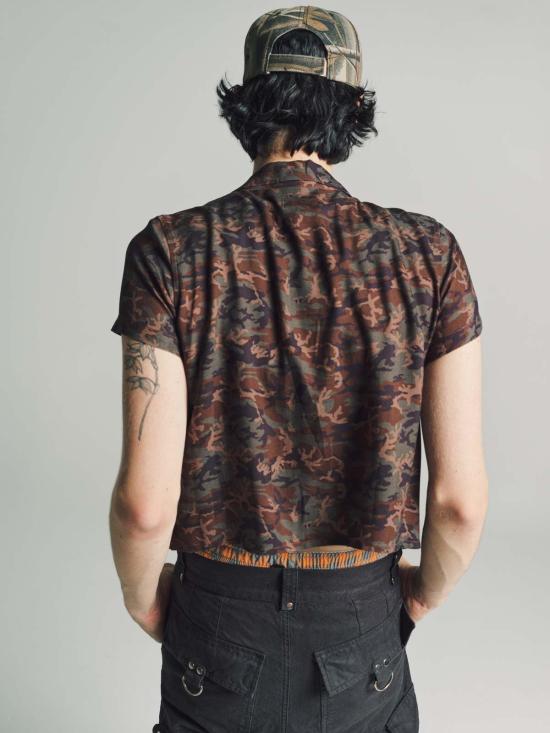  핍스 반팔 셔츠 Phipps Mini Erdl Camo Ecovero Little Lodge  프린트 - PHIPPS