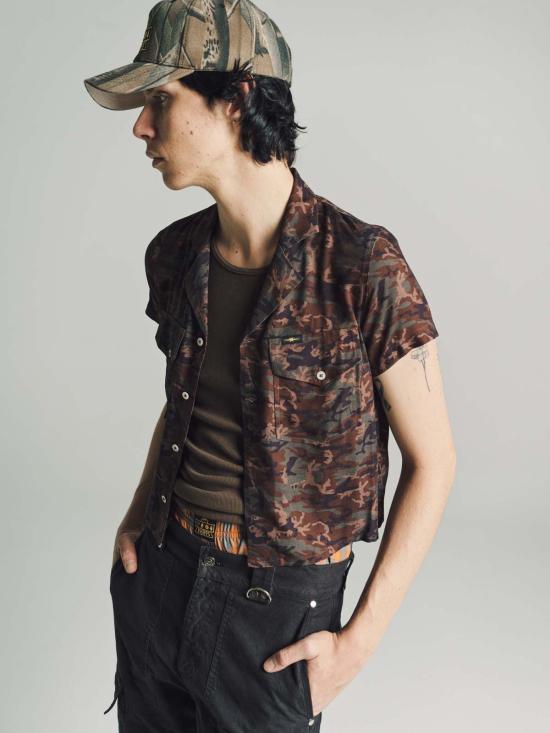  핍스 반팔 셔츠 Phipps Mini Erdl Camo Ecovero Little Lodge  프린트