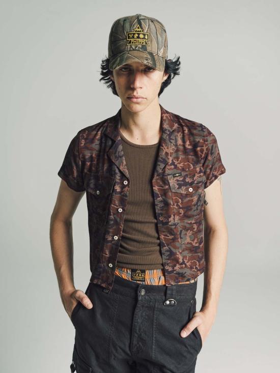  핍스 반팔 셔츠 Phipps Mini Erdl Camo Ecovero Little Lodge  프린트 - PHIPPS