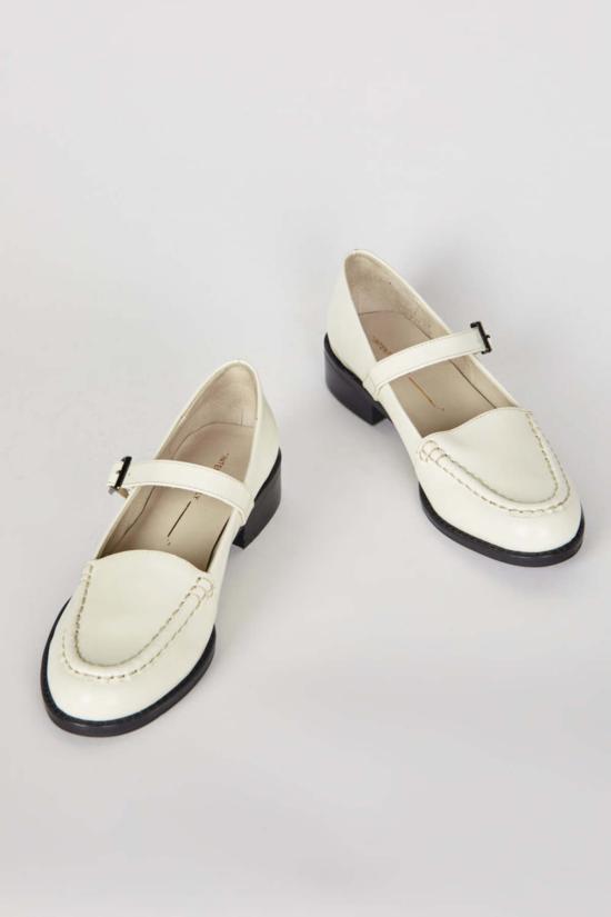  인텐셔널리 블랭크 플랫 슈즈 "의도적으로." 래프터 메리제인 힐 블랙 - INTENTIONALLY BLANK