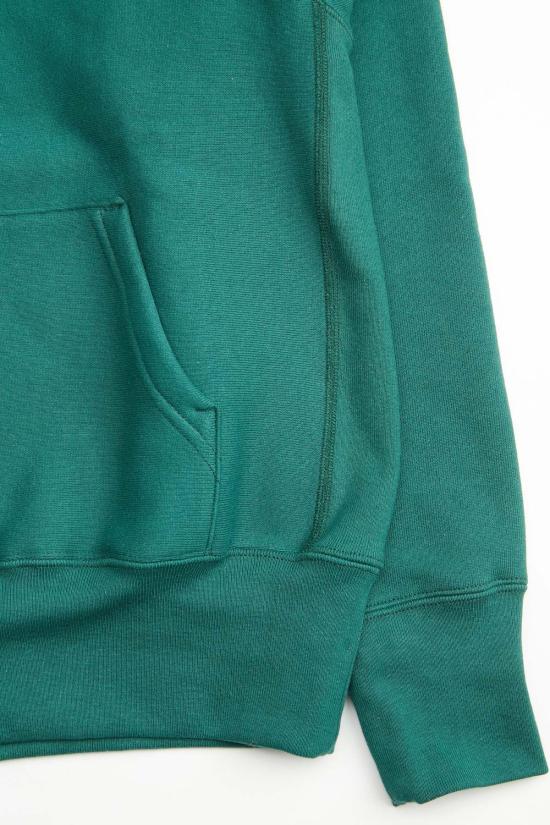  캠버 후드 티셔츠 크로스 니트 헤비웨이트 풀오버 후드 스웨트셔츠 다크 그린 - CAMBER