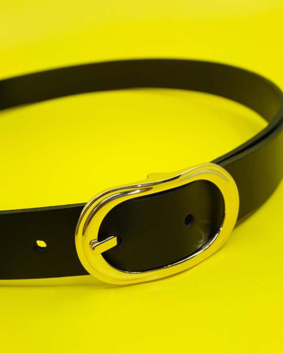  어니스트 더블유 베이커 가죽 벨트 어니스트 W. 베이커 스터드 가죽  블랙/골드 - ERNEST W. BAKER