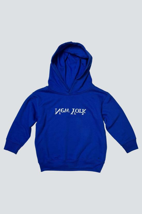  [키즈] 어셈블리 뉴욕 트레이닝 상의 키즈  로고 후드티 코발트 블루