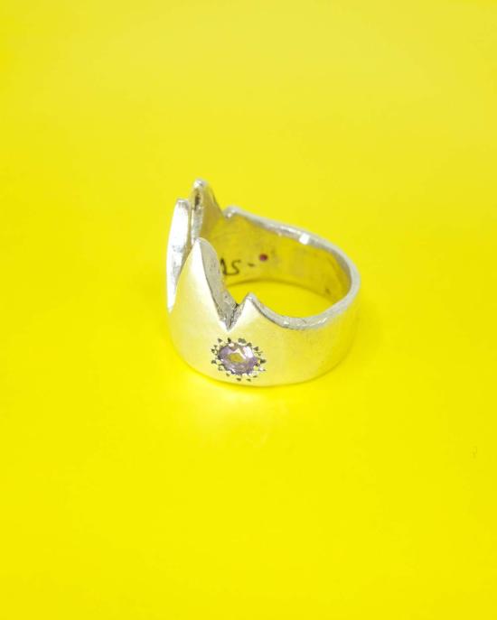  Aris Schwabe 반지 .925 실버 루비 킹 링 실버