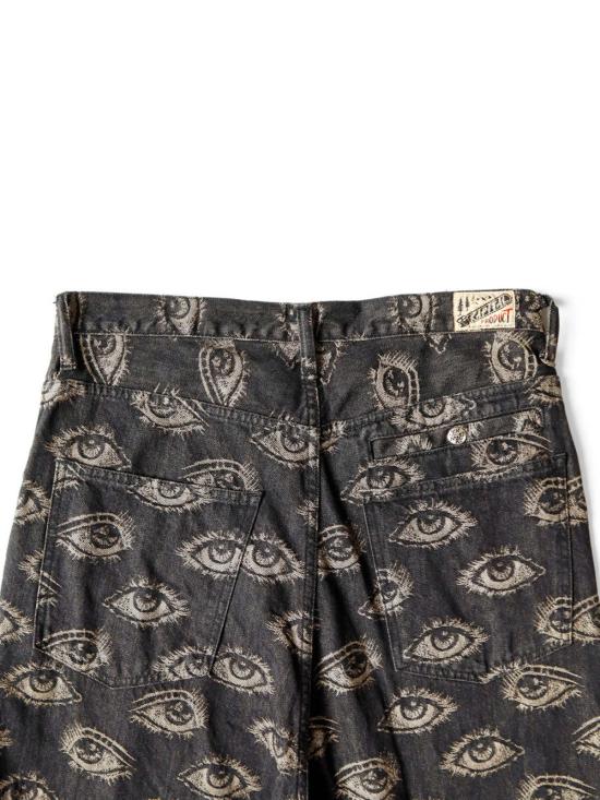  캐피탈 스트레이트 팬츠 Kapital 12 Oz Speakeasy 데님 포트 배기 팬츠 인디고 - KAPITAL