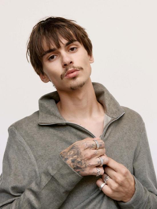  아워레가시 스웨터 우리의 유산 Everyday Frotte Delicate Funnel Corroded Olive - OUR LEGACY