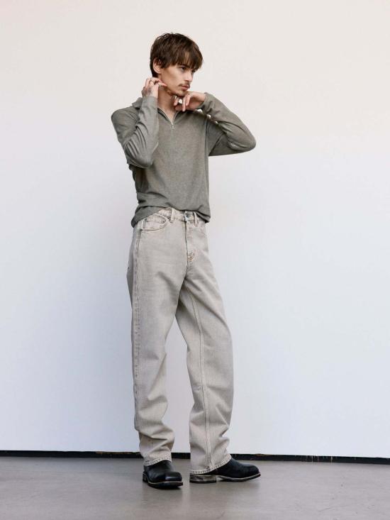  아워레가시 스웨터 우리의 유산 Everyday Frotte Delicate Funnel Corroded Olive - OUR LEGACY