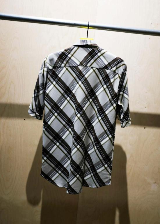  어니스트 더블유 베이커 긴팔 셔츠 어니스트 W. 베이커 브라운 다이아고날 플레드 비스코스 반팔  브라운 - ERNEST W. BAKER