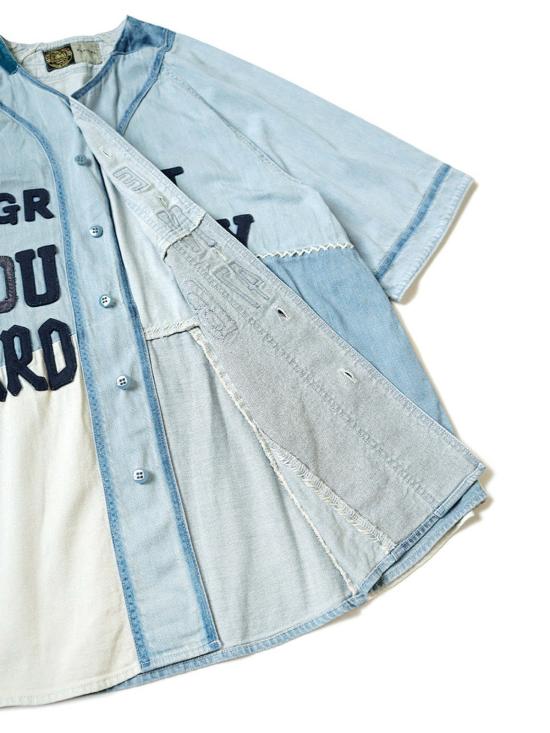  캐피탈 반팔 셔츠 Kapital Kountry 8oz Reconstruction Denim Great Kountry 야구  인디고 - KAPITAL