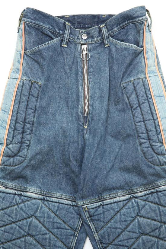  캐피탈 데님 팬츠 Kapital 14oz 데님 Kountry Motocross Pro Todoterreno 팬츠 인디고 - KAPITAL