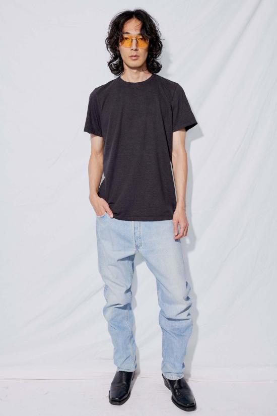  영메이븐 반팔 티셔츠 남녀공용 Jungmaven Hemp Baja 티셔츠 블랙 - JUNGMAVEN