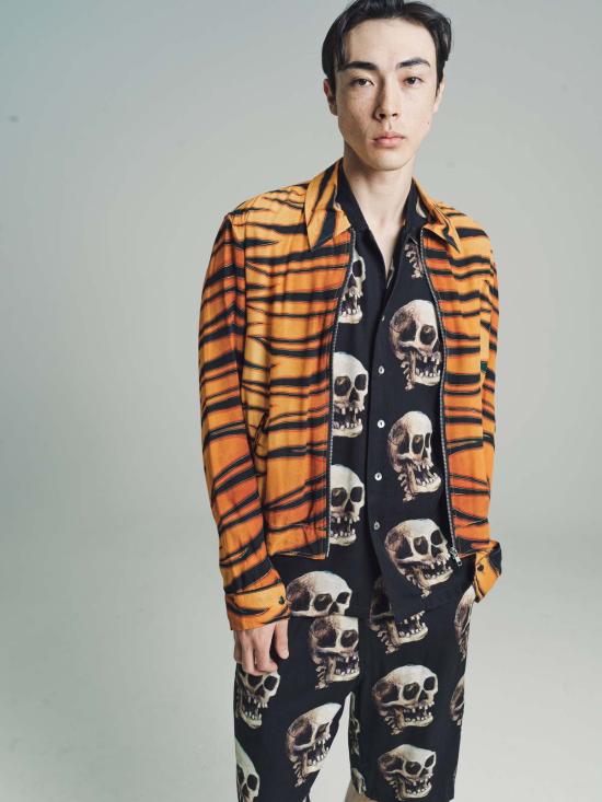  엔드리스 조이 봄버 자켓 엔들리스 조이 비스코스 하리마우 블루종 재킷 딥 오렌지