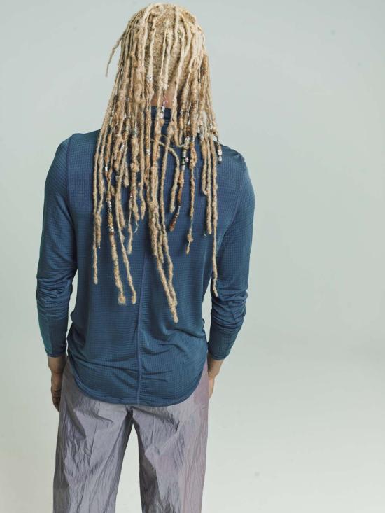  아워레가시 후드 티셔츠 Our Legacy Apricot Ripstop Bend 터틀넥 딥 블루 - OUR LEGACY