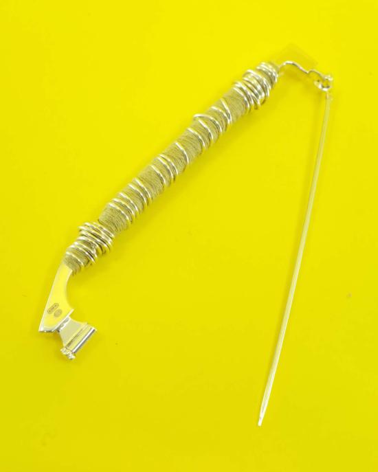  쥐알텐케이 여행용품 Gr10 K 아라미드 원사 랩핑 .925 실버 보우 핀 - GR10K