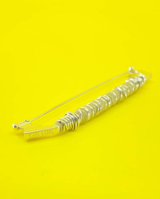  쥐알텐케이 여행용품 Gr10 K 아라미드 원사 랩핑 .925 실버 보우 핀 - GR10K