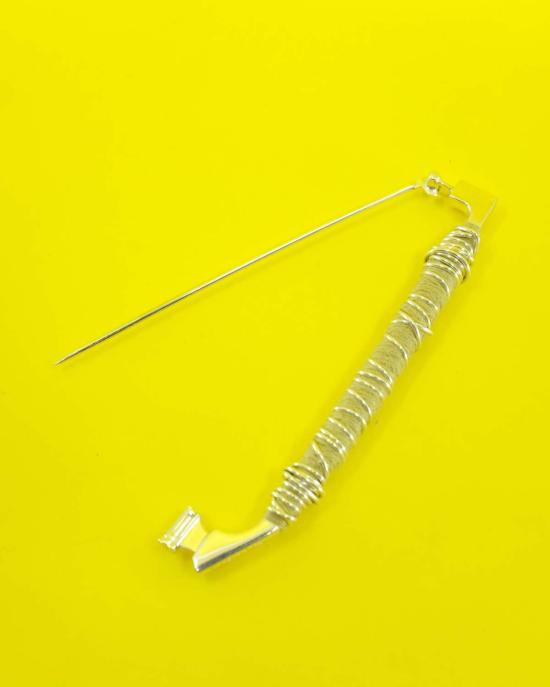  쥐알텐케이 여행용품 Gr10 K 아라미드 원사 랩핑 .925 실버 보우 핀 - GR10K