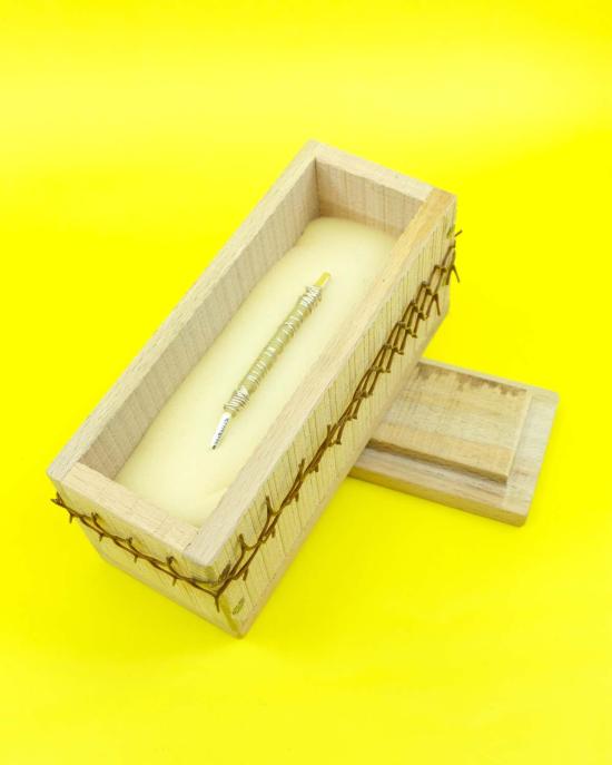  쥐알텐케이 여행용품 Gr10 K 아라미드 원사 랩핑 .925 실버 보우 핀 - GR10K