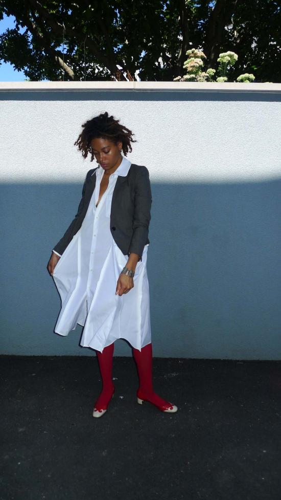  꼼데가르송 블라우스 Comme Des Garons  화이트 - COMME DES GARCONS