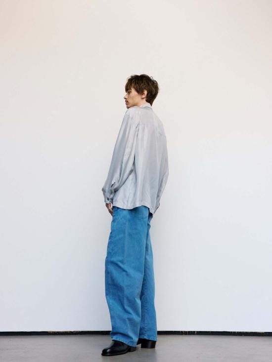  르메르 긴팔 셔츠 실크 파자마  클라우디 그레이 - LEMAIRE