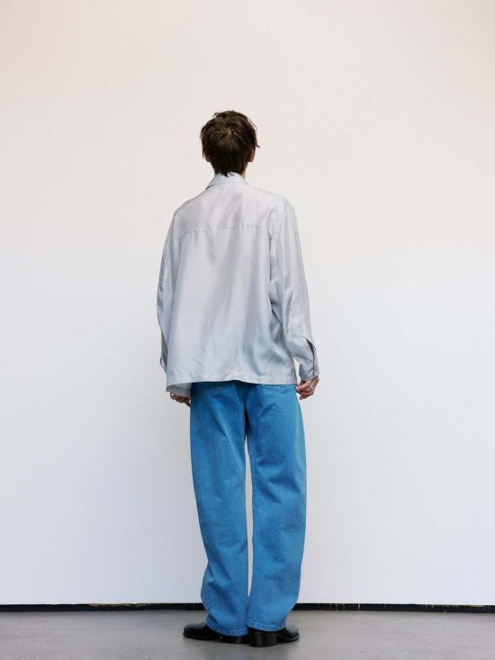  르메르 긴팔 셔츠 실크 파자마  클라우디 그레이 - LEMAIRE