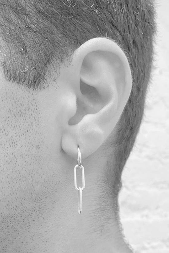  플라스틱 스튜디오 이어링 브라더 후프 스털링 실버 - PLASTIC STUDIOS