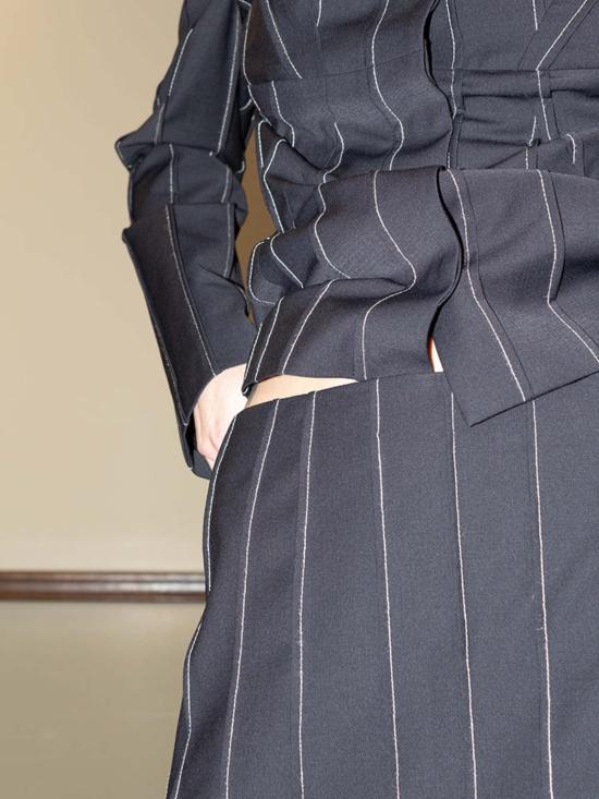  첼시 맥 숏 스커트 Chelsea Mak Ivo 미니 스커트 핀턱 - CHELSEA MAK